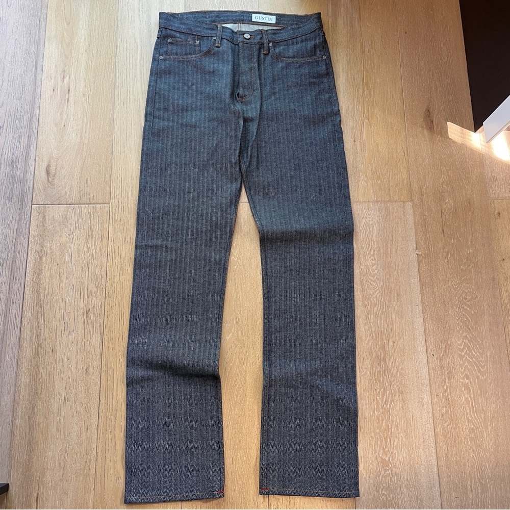 Gustin Herringbone Selvedge Denim Jeans